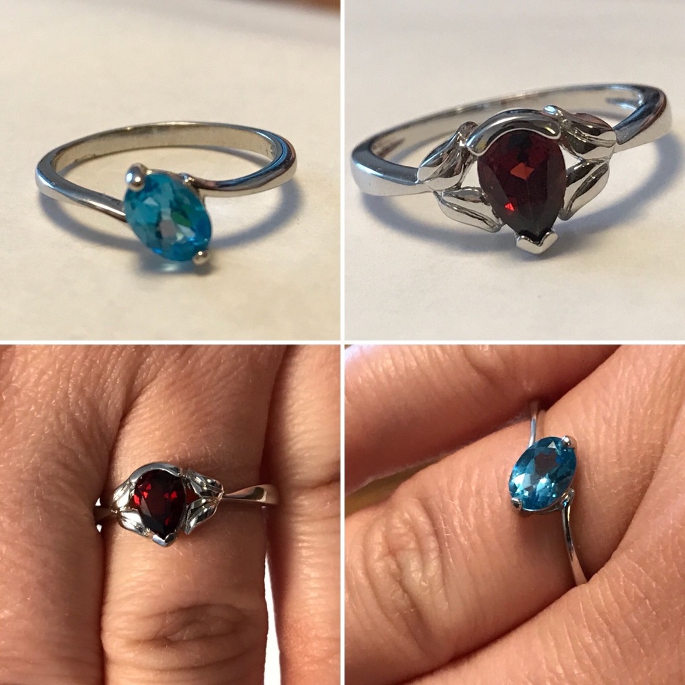 💍✨💍2-for-1 sale size 8 sterling silver rings EUC